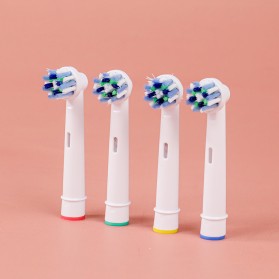 SEAGO Kepala Pengganti Sikat Gigi Electrik Toothbrush Dual Clean Replacement Heads 4 PCS for Oral-B D12 D16 D100 - EB50A - White - 2