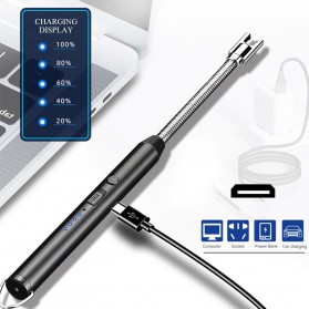 LAGAGIET Korek Api Elektrik Arc Cigar Lighter USB Windproof - JL867 - Black - 3