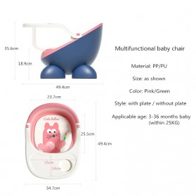 NOZOMI Kursi Makan Anak Baby Chair Footboard with Tray 10-48 Months - WXD41 - Blue - 11