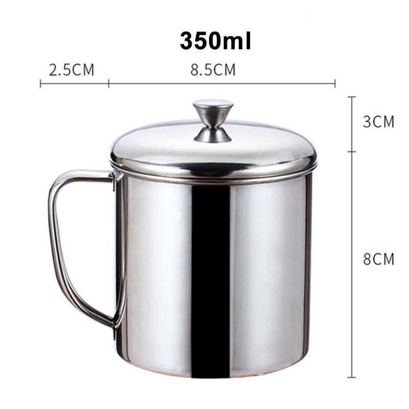 Gambar produk YOMDID Gelas Susu Kopi Teh Bir Mug Drinkware Stainless Steel 350ml - HH-8604
