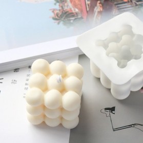 Miki Cetakan Kue 3D Cube Baking Cake Dessert Molds Candle Silicone 1 Cavities - MH02 - White