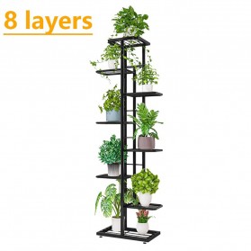 HomeStyle Rak Tanaman Bertingkat Flower Stand Rack Organizer 8 Layers - H919-1 - Black