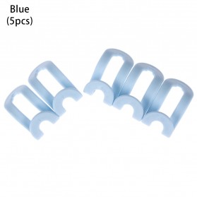 Furnitur Rumah Lainnya - Alloet Gantungan Baju Mini Antislip Easy Hook Storage Rack Holder 5 PCS - M16 - Blue