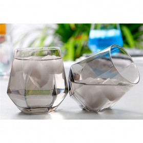GLASSWARE Gelas Minuman Diamond Crystal Glass Cup 310 ml - GW107 - Black