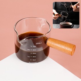 One Two Cups Gelas Takar Espresso Measuring Cup Double Mouth 75ml - S08 - Transparent