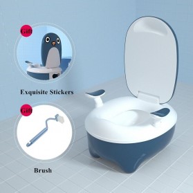 QIEZUOBIANQI Toilet Latihan WC Duduk Anak Baby Potty Multifunction Portable - BZ-102 - Blue