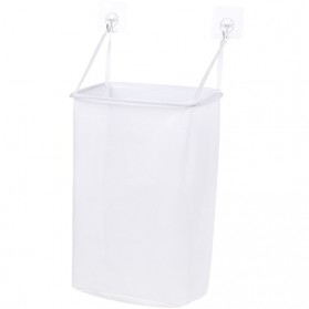 LISHEN Keranjang Gantung Pakaian Kotor Laundry Basket Wall Mounted - YJ39 - White