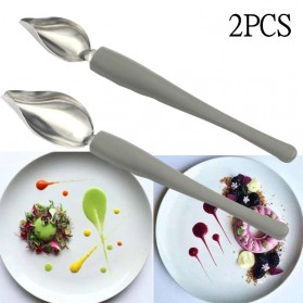Zekou Sendok Dekorasi Spoon Decorate Sushi Food Draw Tool Design 2 PCS - RR-21 - Silver