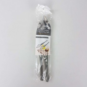 Zekou Sendok Dekorasi Spoon Decorate Sushi Food Draw Tool Design 2 PCS - RR-21 - Silver - 8