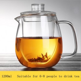 Jinuo Teko Pitcher Glass Teapot Japanese Style Tea Infuse 1200ml - CV102 - Transparent - 5