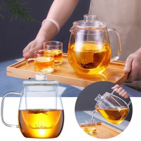 Jinuo Teko Pitcher Glass Teapot Japanese Style Tea Infuse 1200ml - CV102 - Transparent - 6