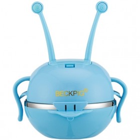 BECKPIG Kotak Makan Anak Tableware Kids Portable Dinner Sets Spoon Fork Cup Bowl - J276 - Blue - 4