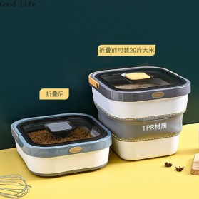 GOODLIFE Wadah Penyimpan Beras Makanan Food Storage Rice Container Moistureproof 10 KG - JS1005 - Gray - 4