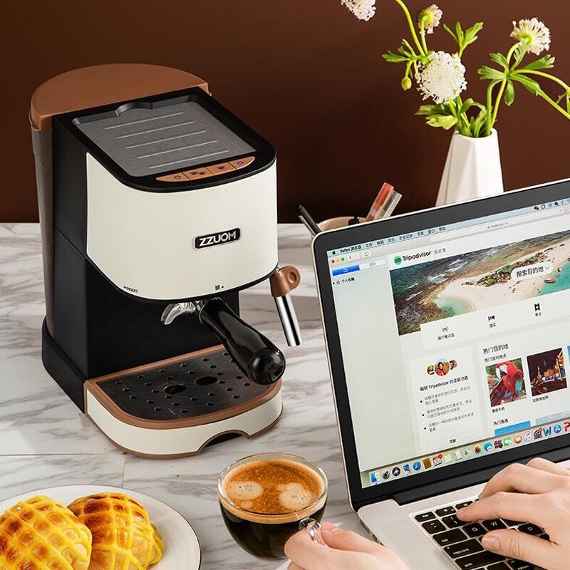 ZZUOM Mesin Kopi Semi Automatic Espresso Coffee Machine Pressure Milk