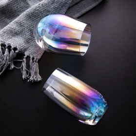 LOULONG Gelas Cangkir Glass Crystal Champagne Wine Rainbow Goblet 385ml - XR1028 - Multi-Color - 3