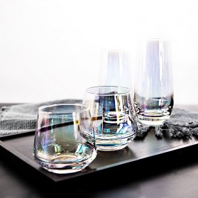 LOULONG Gelas Cangkir Glass Crystal Champagne Wine Rainbow Goblet 385ml - XR1028 - Multi-Color - 4