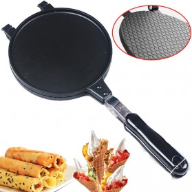 Pisau Dapur Set & Pengasah Pisau - CHANSUNRUN Cetakan Waffle Round Shape Dessert Mold - KJ-059 - Black