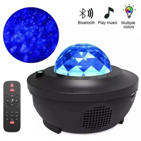 Pookin Lampu Proyektor Tidur Cahaya Bintang Galaxy Light Starry Sky with Bluetooth Speaker - PK504 - Black