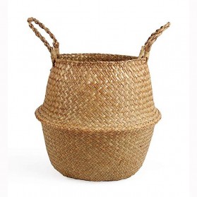 WITUSE Keranjang Jerami Storage Baskets Laundry Seagrass Hanging Flower 22cm - EQF302 - Brown