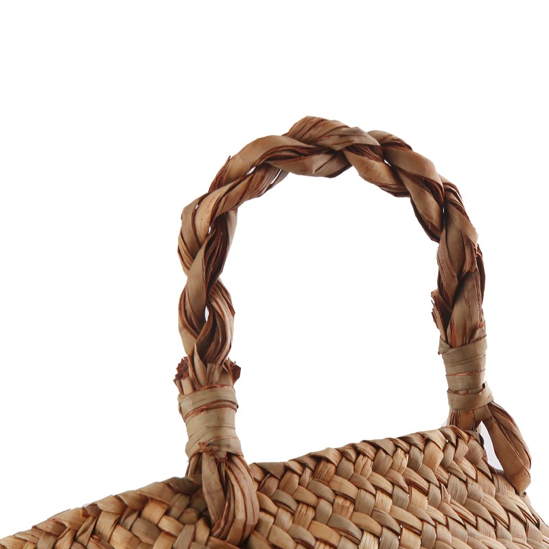 Gambar produk WITUSE Keranjang Jerami Storage Baskets Laundry Seagrass Hanging Flower 22cm - EQF302