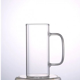 BANFANG Gelas Cangkir Kopi Glass Coffee Mug 370 ml - CSBL001 - Transparent