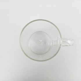 One Two Cups Gelas Cangkir Kopi Glass Coffee Mug Desain Good Morning 400 ml - MD19 - Black - 2