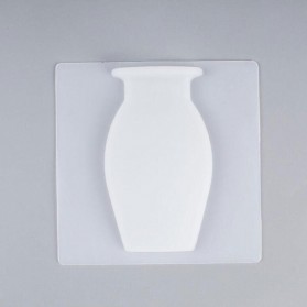 HomeStyle Pot Tanaman Hias Tempel Dinding Silicone Sticky Wall Vase - H232 - White
