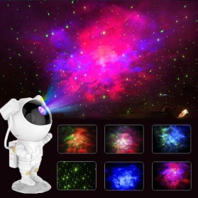 YANKE Lampu Proyektor Tidur Cahaya Bintang Astronaut Galaxy Light Starry Sky - HD481 - White