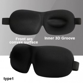 MERALL Soft 3D Sleeping Mask Penutup Mata Kacamata Tidur - LYZ09 - Black