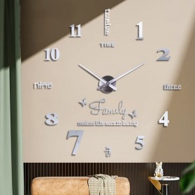Geekman Jam Dinding Besar DIY Giant Wall Clock 100 cm - JM-01 - Silver
