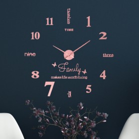 Geekman Jam Dinding Besar DIY Giant Wall Clock 100 cm - JM-01 - Rose Gold