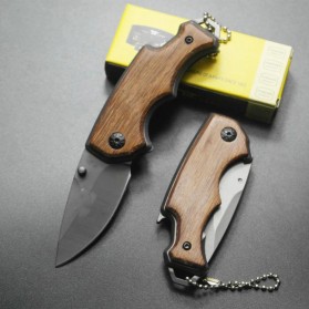 Edieu Pisau Lipat Mini Folding Tactical Knife Survival Hunting Tool - ED5044 - Brown