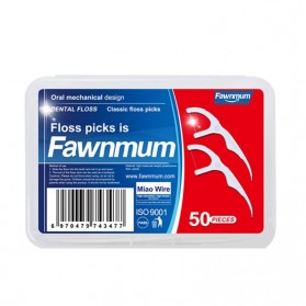 Fawnmum Dental Floss Benang Gigi Pembersih Plak Toothpicks 50 PCS - LMT559 - White