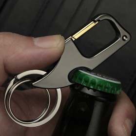 Dalaful Gantungan Kunci Karabiner Pisau Mini Pembuka Tutup Botol EDC  - K412 - Silver