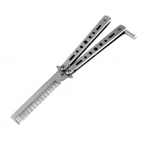 ONEFIRE Sisir Besi Butterfly Balisong Training Knife CS GO - YS-7320 - Silver