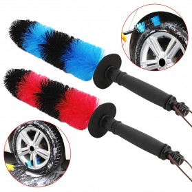 IDEATE Sikat Brush Pembersih Velg Ban Mobil Portable Car Wheel Wash - YQ014 - Red