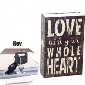 HOMESAFE Kotak Buku Novel Safety Hidden Storage Box Key Lock Size M - DHZ005 - Brown