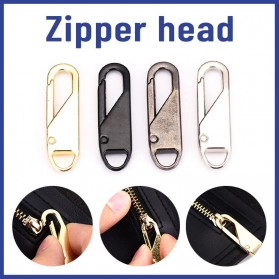 KALAX Kepala Ritsleting Pengganti Zipper Head Replacement 5 PCS - KA09 - Black