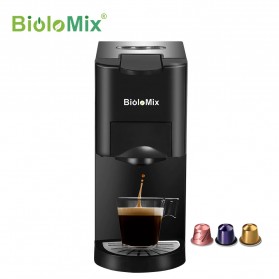 Biolomix Mesin Kopi 3 in 1 Capsule Espresso 19Bar 1450W for Nespresso Dolce Gusto - BK-513 - Black - 2