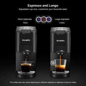 Biolomix Mesin Kopi 3 in 1 Capsule Espresso 19Bar 1450W for Nespresso Dolce Gusto - BK-513 - Black - 7