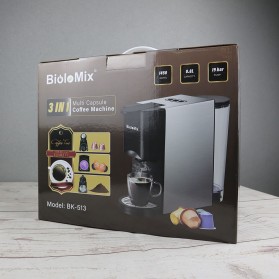 Biolomix Mesin Kopi 3 in 1 Capsule Espresso 19Bar 1450W for Nespresso Dolce Gusto - BK-513 - Black - 11