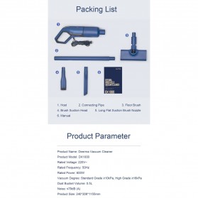 Deerma Penyedot Debu Handheld  Vacuum Cleaner Multifunction - DX1000 - Blue - 8