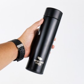One Two Cups Botol Minum Thermos Suhu LCD Thermal Smart Mug Stainless Steel 500ml - OTC001 - Black - 6