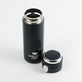 One Two Cups Botol Minum Thermos Suhu LCD Thermal Smart Mug Stainless Steel 382ml - OTC002 - Black/Silver - 3
