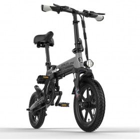 Lankeleisi Sepeda Elektrik Lipat Smart Moped 36 V 8.7 AH - G100 - Black/Gray