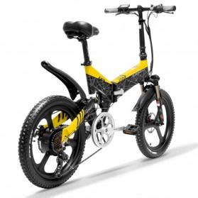 Lankeleisi Sepeda Elektrik Lipat Smart Moped Deluxe Version 48V 10.4Ah - G650 - Black/Yellow - 3
