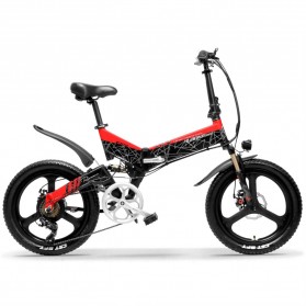 Lankeleisi Sepeda Elektrik Lipat Smart Moped Deluxe Version 48V 10.4Ah - G650 - Black/Red
