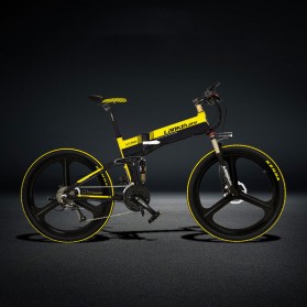 Lankeleisi Sepeda Elektrik Lipat Smart Moped Sports Version 48V 10AH - XT750 - Black/Yellow