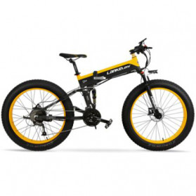 Lankeleisi Sepeda Elektrik Lipat Smart Moped Fat Tires 48V 10AH 1000W - XT750 Plus - Black/Yellow