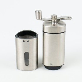Yajiao Alat Penggiling Kopi Manual Coffee Grinder Portable - EC03 - Silver - 3